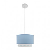 Distribuidor - Lâmpadas Diversas | Colgantes Infantil | COLGANTE TRAZOS 1XE27 CELESTE REGX30X30 CM Ref: 111293008